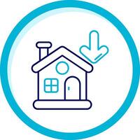 Property Two Color Blue Circle Icon vector