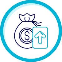 Profits Two Color Blue Circle Icon vector