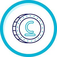 Som Two Color Blue Circle Icon vector