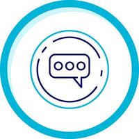 Comment Two Color Blue Circle Icon vector