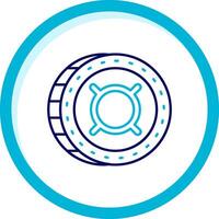 Generic Two Color Blue Circle Icon vector
