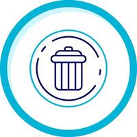 Delete Two Color Blue Circle Icon vector