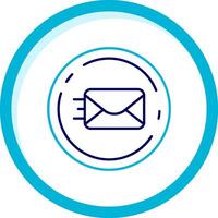 Send Two Color Blue Circle Icon vector
