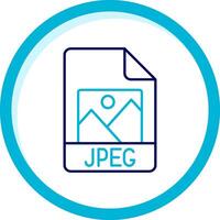 Jpg Two Color Blue Circle Icon vector