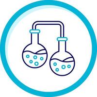 Experiment Two Color Blue Circle Icon vector