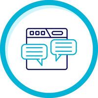 Comment Two Color Blue Circle Icon vector