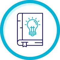 Knowledge Two Color Blue Circle Icon vector