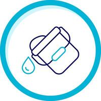 Paint bucket Two Color Blue Circle Icon vector