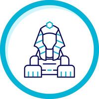 Sphinx Two Color Blue Circle Icon vector