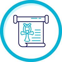 History Two Color Blue Circle Icon vector