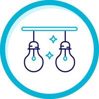 Light Two Color Blue Circle Icon vector