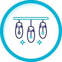 Lights Two Color Blue Circle Icon vector