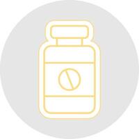 Iron Tablet Line Sticker Multicolor Icon vector