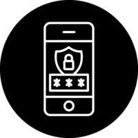 Mobile Security Vecto Icon vector