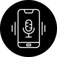 Mobile Voice Assistant Vecto Icon vector