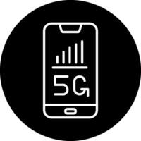 5g teléfono inteligente vecto icono vector