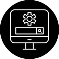 Computer Search Engine Vecto Icon vector