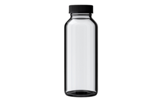 ai generado botella en blanco transparente antecedentes png