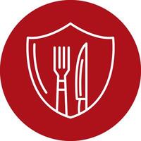 Cutlery Shield Vecto Icon vector