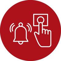 Emergency Alarm Button Vecto Icon vector