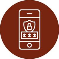 Mobile Security Vecto Icon vector