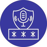 Voice Access Security Vecto Icon vector