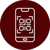 Smartphone QR Code Vecto Icon vector