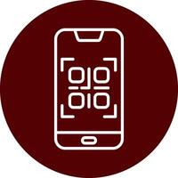 Smartphone QR Code Vecto Icon vector