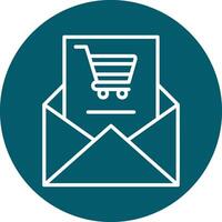 Shopping Email Vecto Icon vector