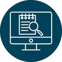 File Search Computer Vecto Icon vector