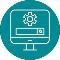Computer Search Engine Vecto Icon vector
