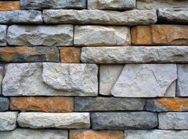 Brick wall pattern background, brick house walls texture photo