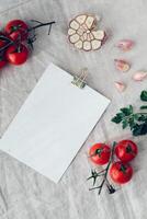 Empty paper mockup, simple sheet of paper template photo