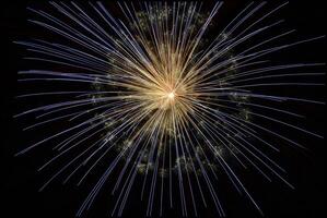 Fireworks background. New Year, Christmas of birthday celebration. Festive mood photo