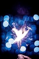 Fireworks background. New Year, Christmas of birthday celebration. Festive mood photo