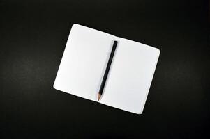 Empty notebook mockup template for banners and other design purposes, empty blank papers photo