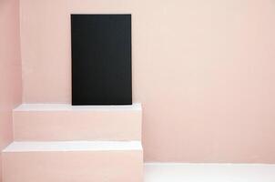 Empty picture template, blank canvas mockup photo