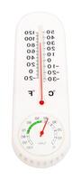 Greenhouse thermometer isolated on white background photo