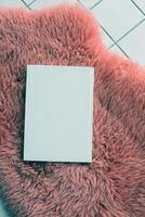 Blank book cover template, book mockup photo