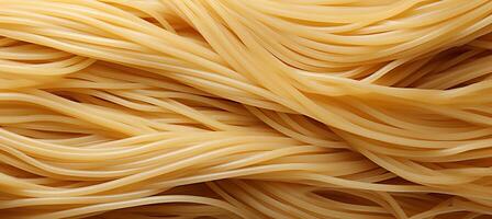 AI generated Top view close up of traditional italian pennettine pasta as abstract background texture photo