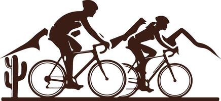 people riding bicycles vector