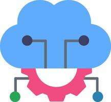 Cloud Server Settings Vector Icon