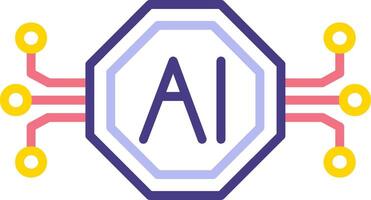 icono de vector de inteligencia artificial