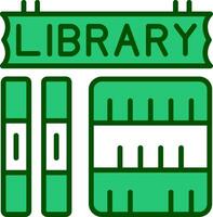 icono de vector de biblioteca