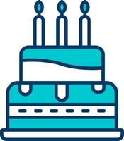 icono de vector de pastel de cumpleaños