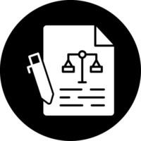 icono de vector de contrato