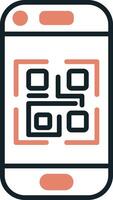 icono de vector de código qr