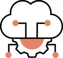 Cloud Server Settings Vector Icon