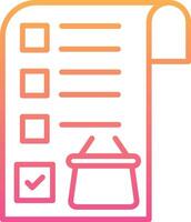 Shopping List Vector Icon