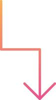 Zigzag Arrow Vector Icon